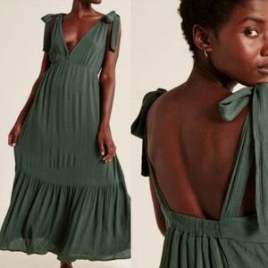 Abercrombie tie strap babydoll midaxi dress